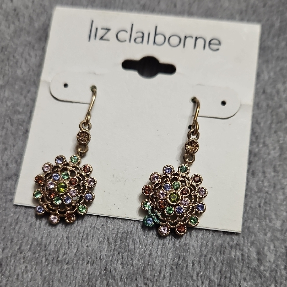 Liz Claiborne Multicolor Gemstone Earrings